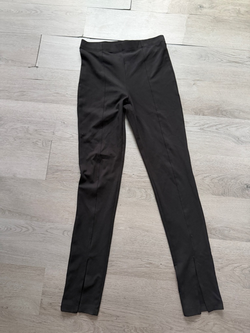 H&M Black Slim Pull-On Pants with Front Seams